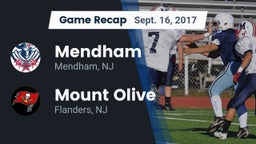 Recap: Mendham  vs. Mount Olive  2017