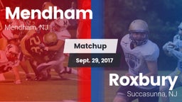 Matchup: West Morris Mendham vs. Roxbury  2017