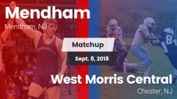 Matchup: West Morris Mendham vs. West Morris Central  2018
