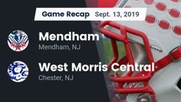 Recap: Mendham  vs. West Morris Central  2019