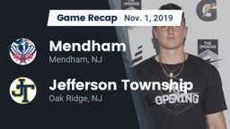 Recap: Mendham  vs. Jefferson Township  2019