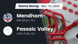 Recap: Mendham  vs. Passaic Valley  2020