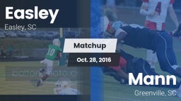 Matchup: Easley  vs. Mann  2016