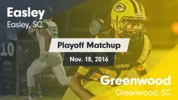 Matchup: Easley  vs. Greenwood  2016