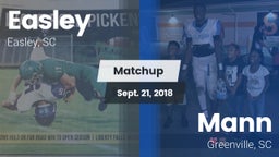Matchup: Easley  vs. Mann  2018