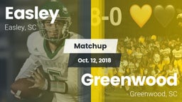 Matchup: Easley  vs. Greenwood  2018