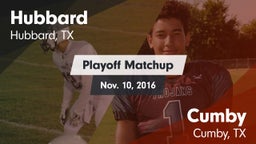 Matchup: Hubbard  vs. Cumby  2016