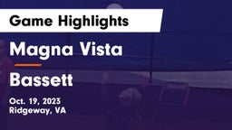 Magna Vista  vs Bassett  Game Highlights - Oct. 19, 2023