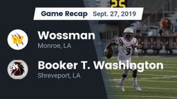 Recap: Wossman  vs. Booker T. Washington  2019