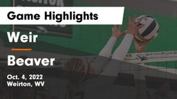 Weir  vs Beaver  Game Highlights - Oct. 4, 2022