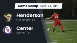 Recap: Henderson  vs. Center  2018