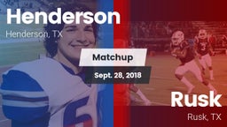 Matchup: Henderson vs. Rusk  2018