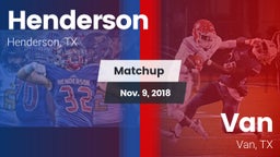 Matchup: Henderson vs. Van  2018