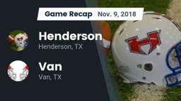 Recap: Henderson  vs. Van  2018