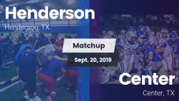 Matchup: Henderson vs. Center  2019