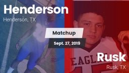Matchup: Henderson vs. Rusk  2019