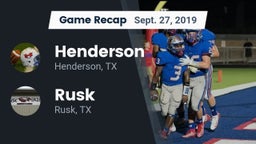 Recap: Henderson  vs. Rusk  2019