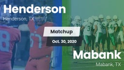 Matchup: Henderson vs. Mabank  2020