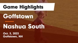 Goffstown  vs Nashua South Game Highlights - Oct. 3, 2023