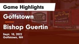 Goffstown  vs Bishop Guertin Game Highlights - Sept. 10, 2022