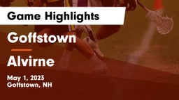 Goffstown  vs Alvirne  Game Highlights - May 1, 2023