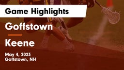 Goffstown  vs Keene Game Highlights - May 4, 2023