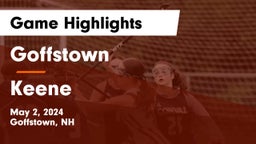 Goffstown  vs Keene  Game Highlights - May 2, 2024
