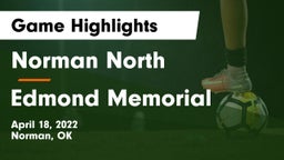Norman North  vs Edmond Memorial  Game Highlights - April 18, 2022