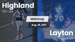 Matchup: Highland  vs. Layton  2017