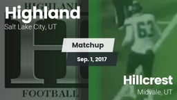 Matchup: Highland  vs. Hillcrest   2017