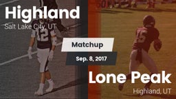 Matchup: Highland  vs. Lone Peak  2017