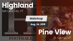 Matchup: Highland  vs. Pine View  2018