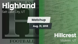 Matchup: Highland  vs. Hillcrest   2018