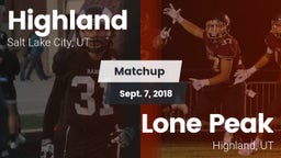 Matchup: Highland  vs. Lone Peak  2018