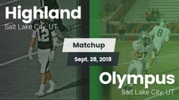 Matchup: Highland  vs. Olympus  2018