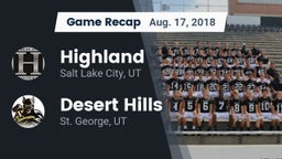 Recap: Highland  vs. Desert Hills  2018
