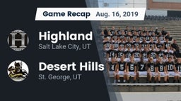 Recap: Highland  vs. Desert Hills  2019