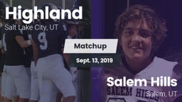 Matchup: Highland  vs. Salem Hills  2019