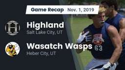 Recap: Highland  vs. Wasatch Wasps 2019