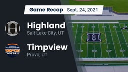 Recap: Highland  vs. Timpview  2021