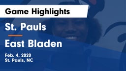 St. Pauls  vs East Bladen  Game Highlights - Feb. 4, 2020