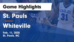 St. Pauls  vs Whiteville  Game Highlights - Feb. 11, 2020