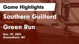 Southern Guilford  vs Green Run  Game Highlights - Dec. 29, 2023