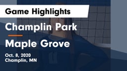 Champlin Park  vs Maple Grove  Game Highlights - Oct. 8, 2020