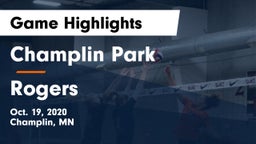 Champlin Park  vs Rogers  Game Highlights - Oct. 19, 2020