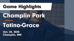 Champlin Park  vs Totino-Grace  Game Highlights - Oct. 28, 2020