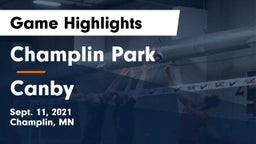 Champlin Park  vs Canby  Game Highlights - Sept. 11, 2021