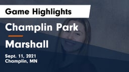 Champlin Park  vs Marshall  Game Highlights - Sept. 11, 2021