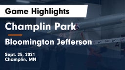 Champlin Park  vs Bloomington Jefferson  Game Highlights - Sept. 25, 2021