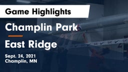 Champlin Park  vs East Ridge  Game Highlights - Sept. 24, 2021